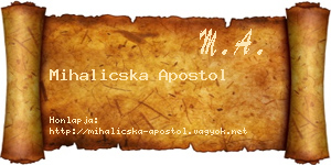 Mihalicska Apostol névjegykártya